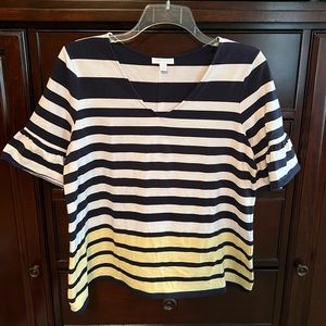 Charter Club top, ruffled sleeves